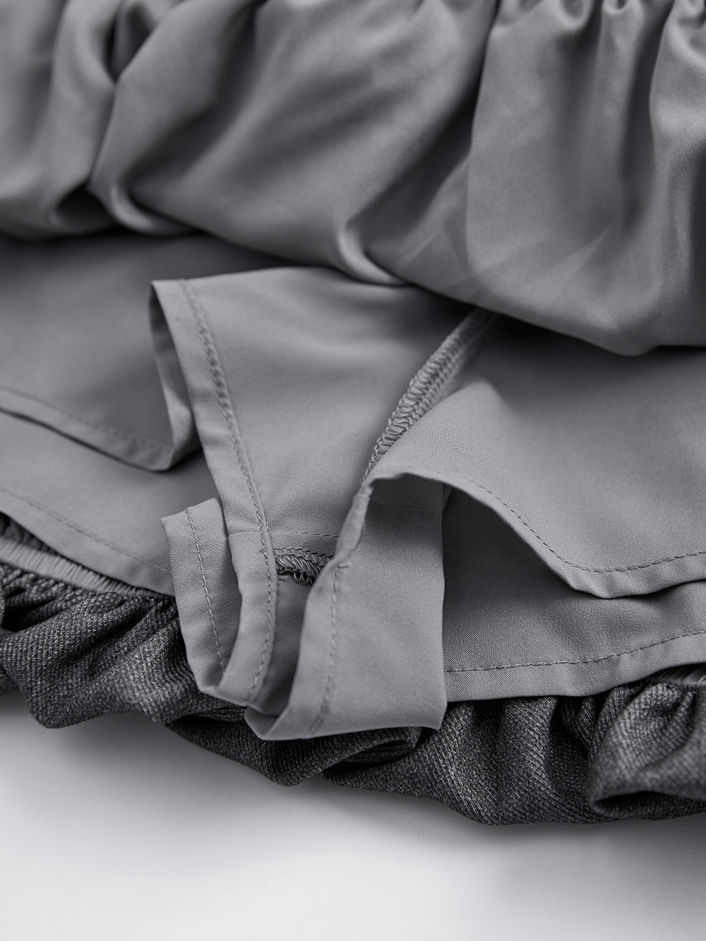 Bubble Hem Dress and White Blouse