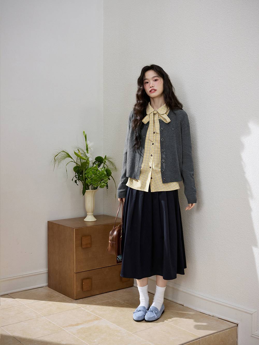 Cardigan Sweater and Knit Vest