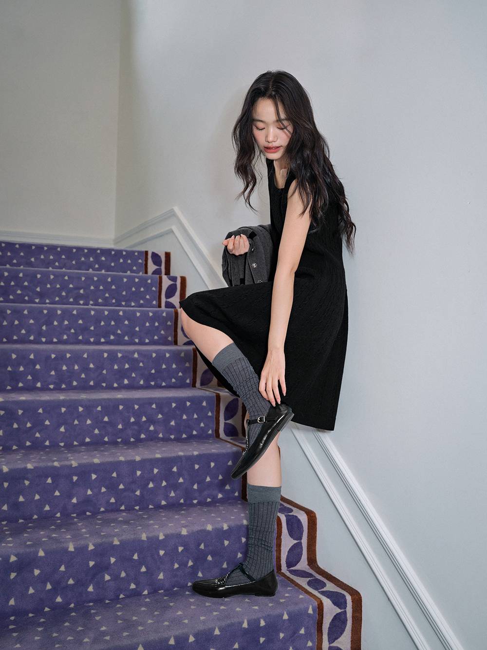 Ribbon Tie Cardigan and Tank Dress