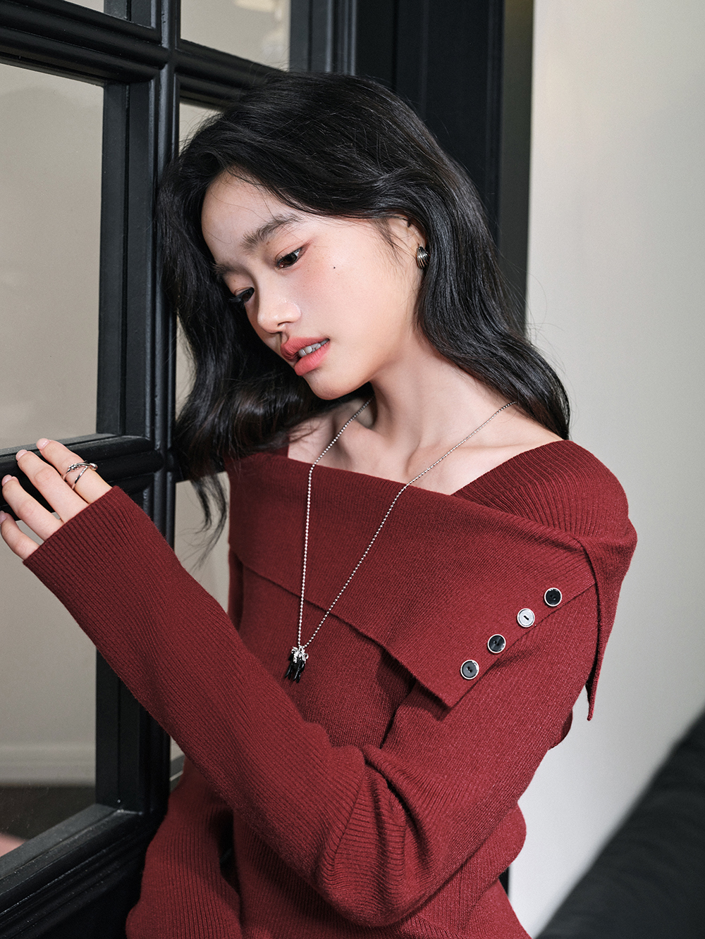 Long-Sleeve Knit Top