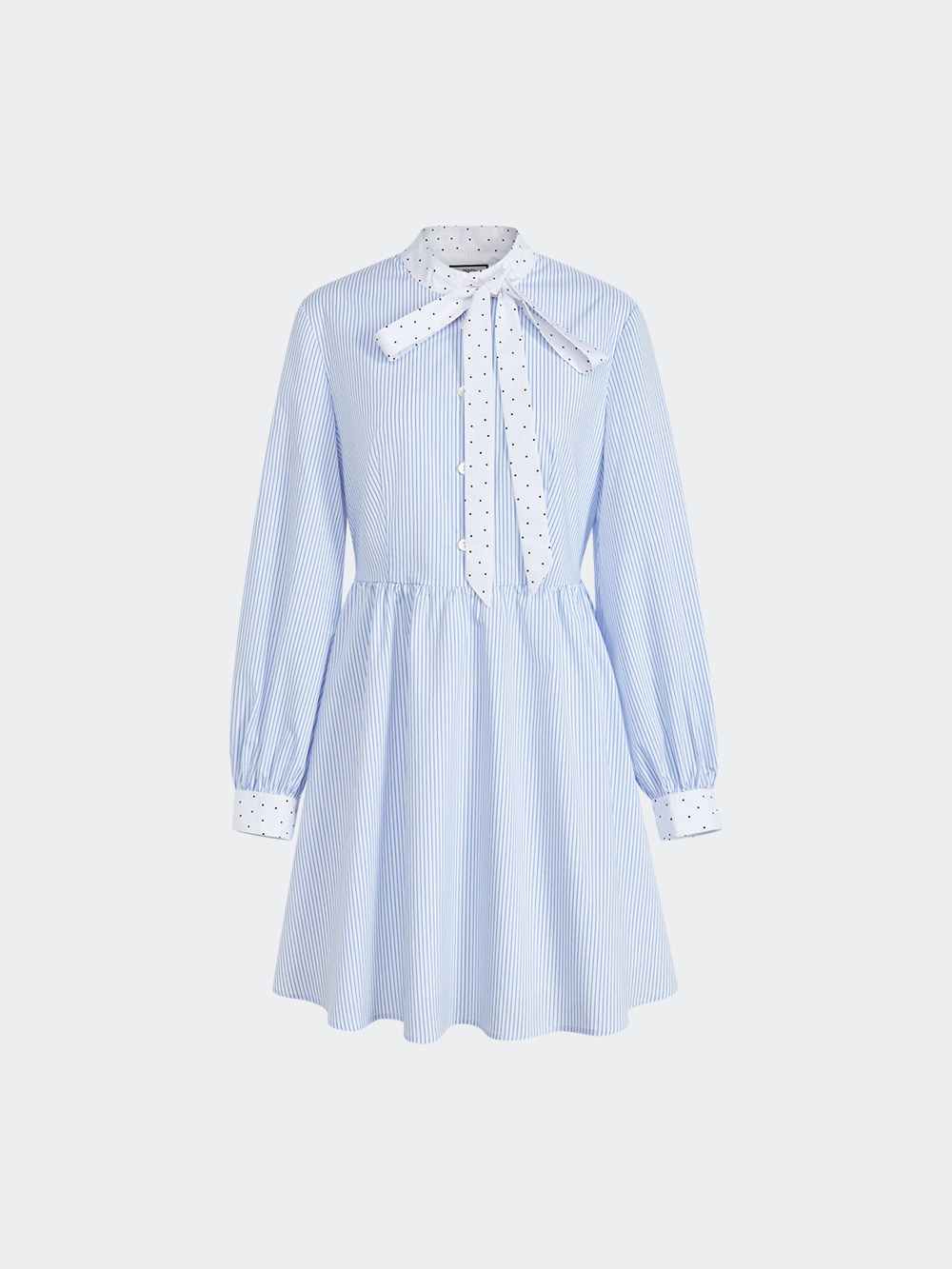 Blue Striped Shirt Dress