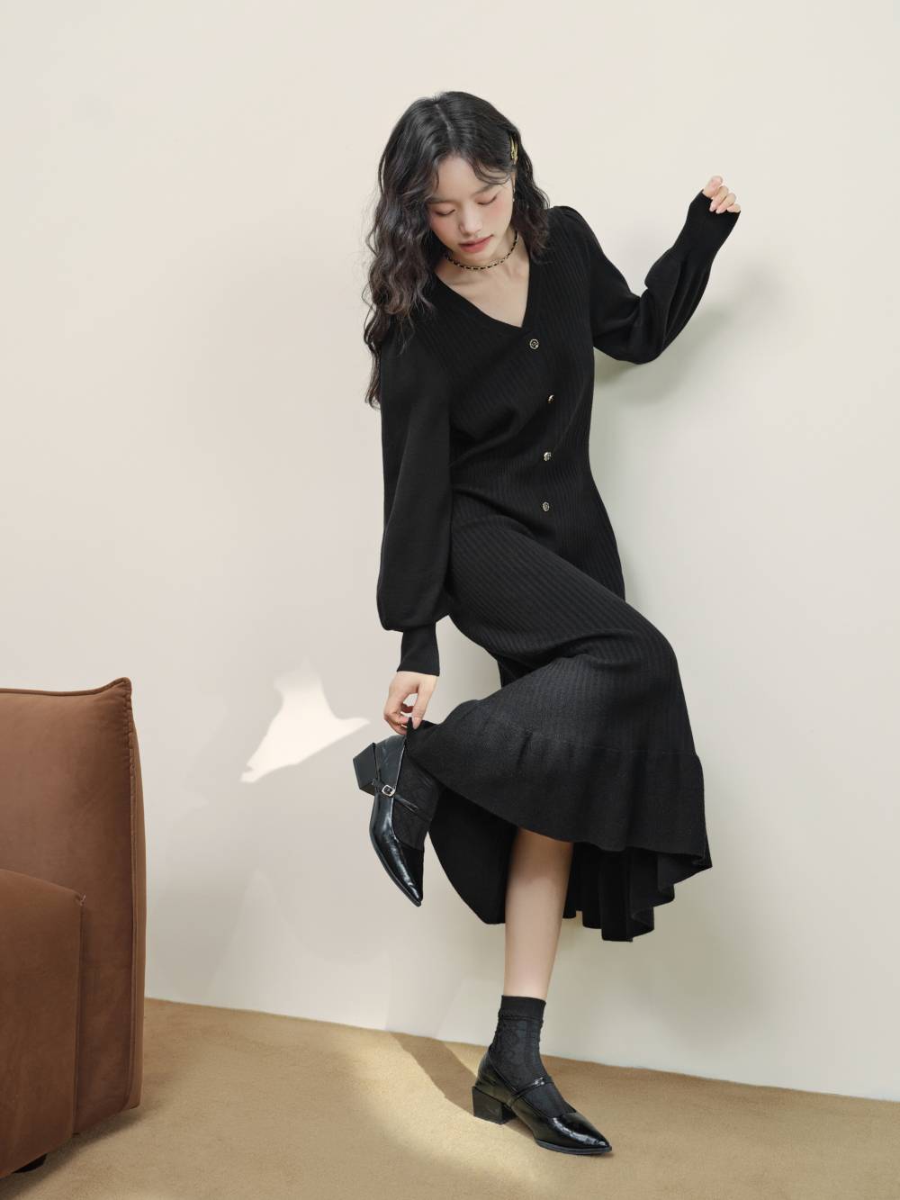 Long Sleeve Knit Dress