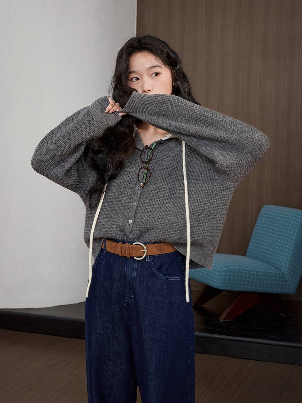 Hooded Cardigan Sweater