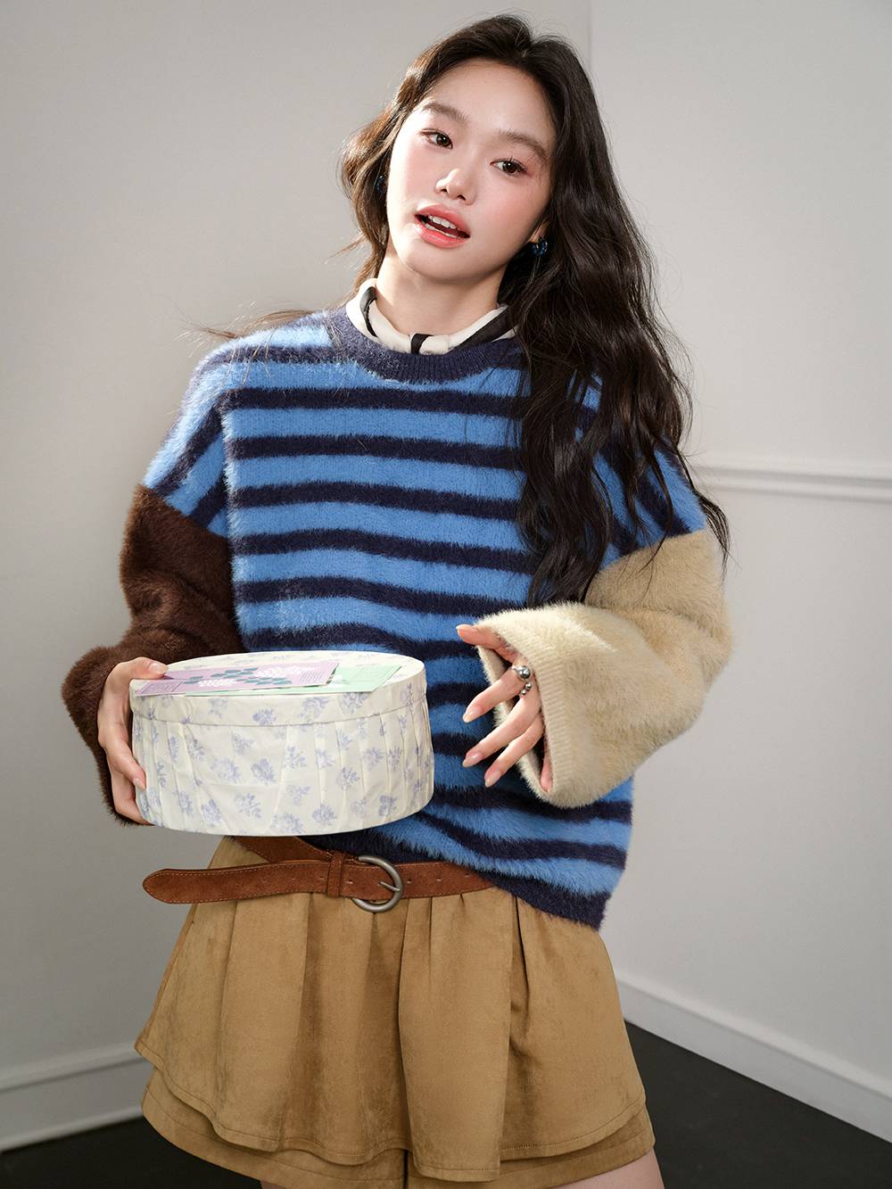 Fuzzy Striped Sweater