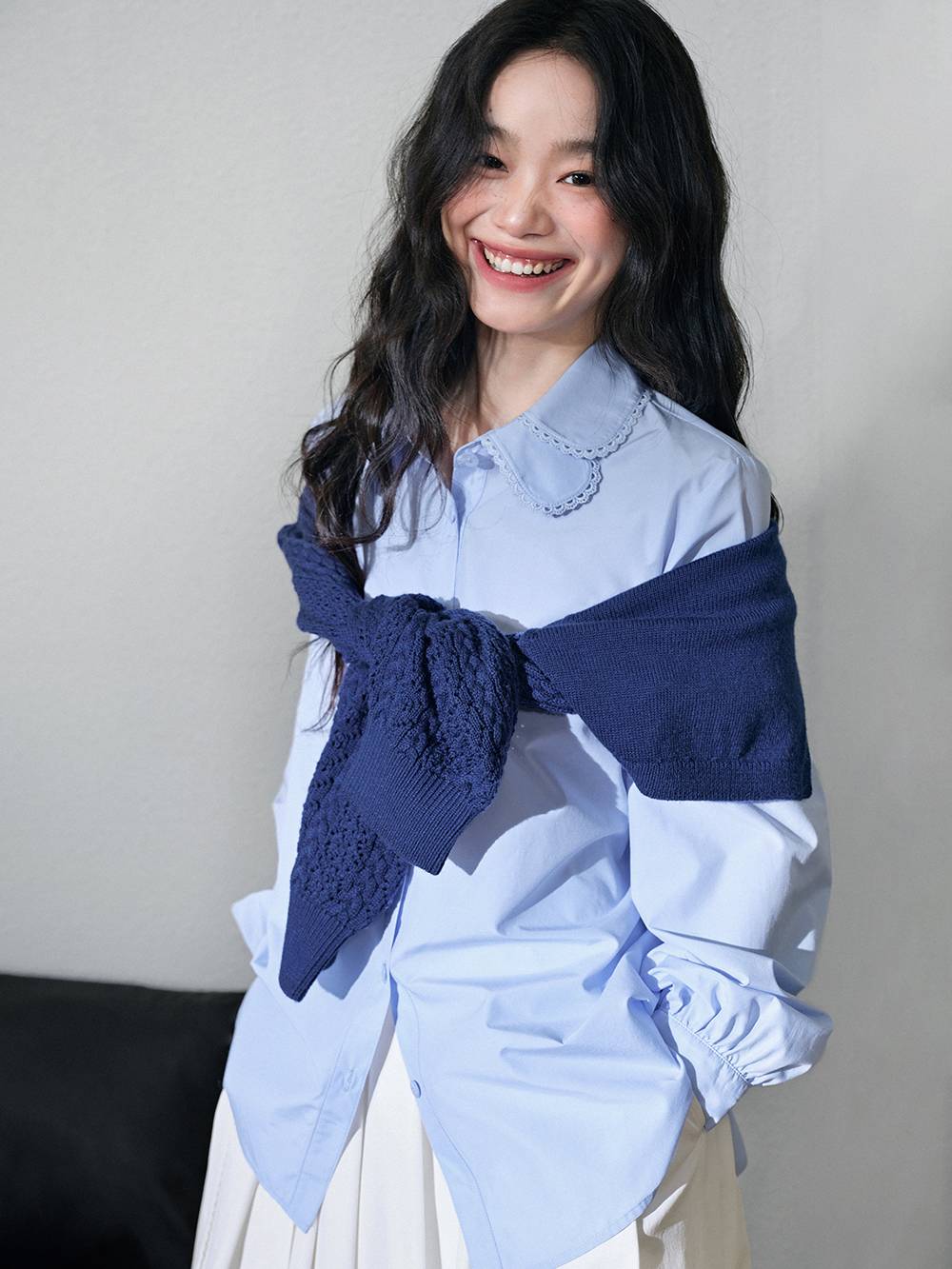 Open Front Cropped Top and Shirt