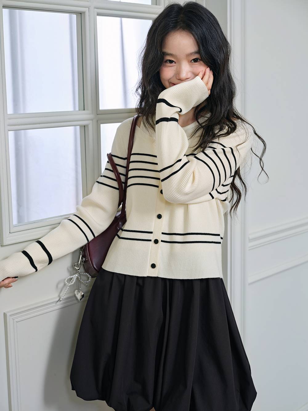 Striped Cardigan and Dress