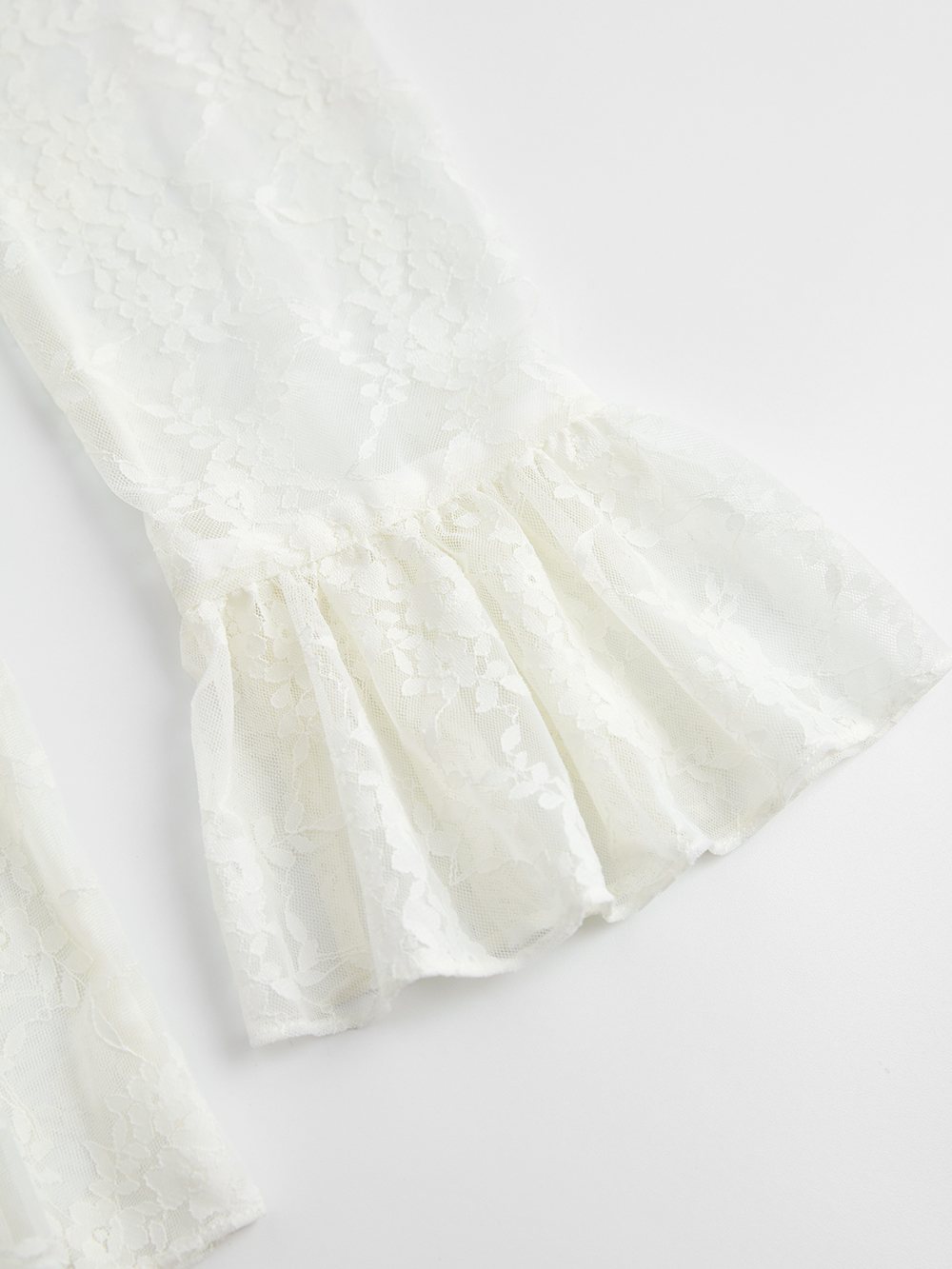 Knit Top and Lace Undershirt