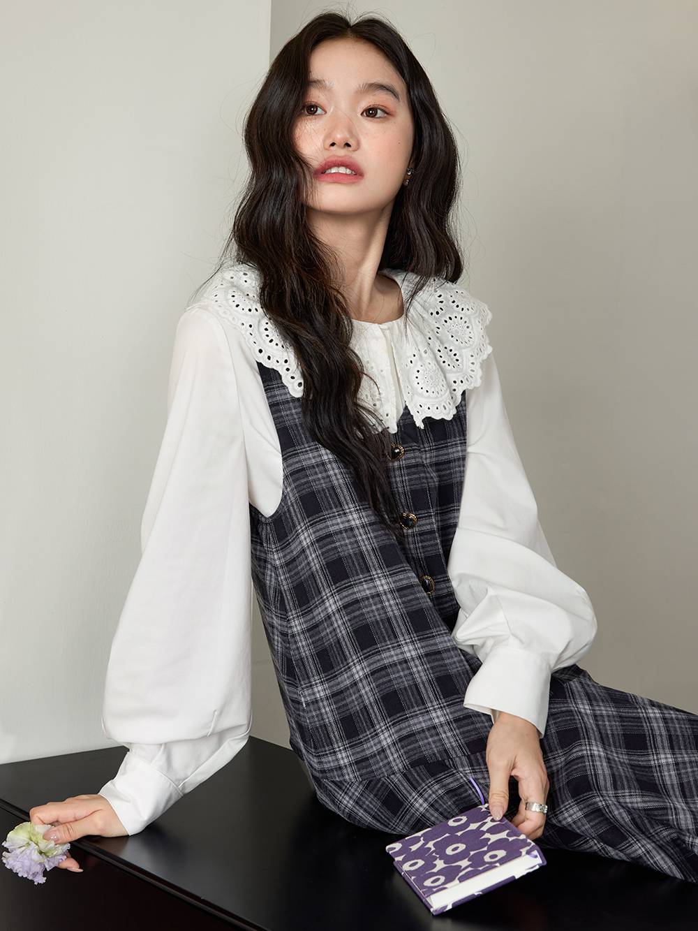 Plaid Bubble Hem Dress