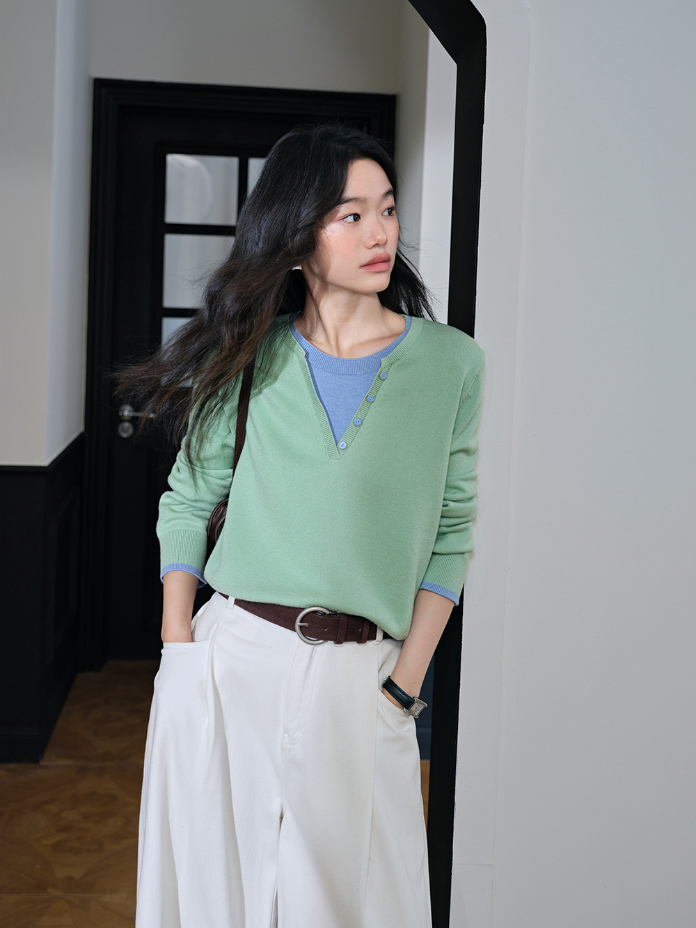 Layered Look Sweater