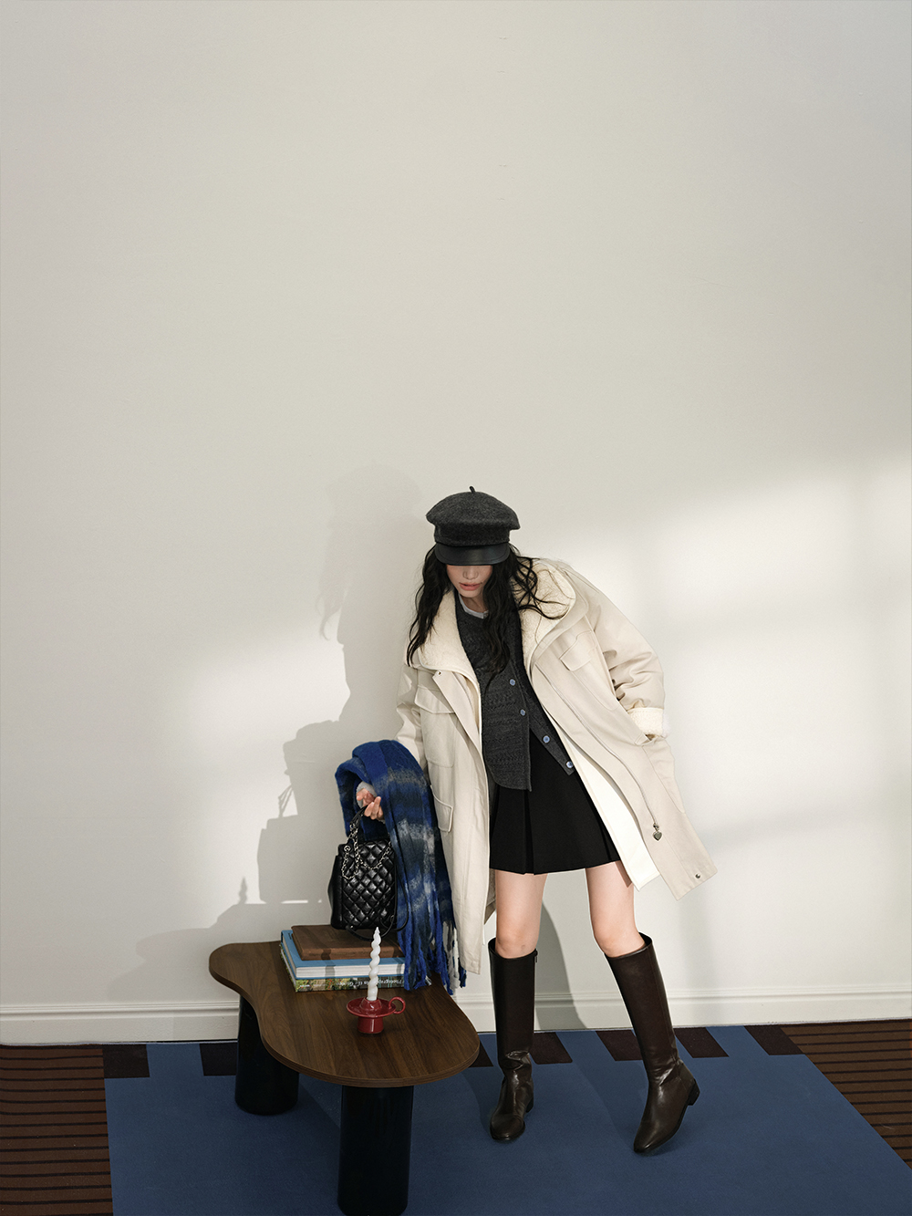 Double Layer Mid-Length Coat