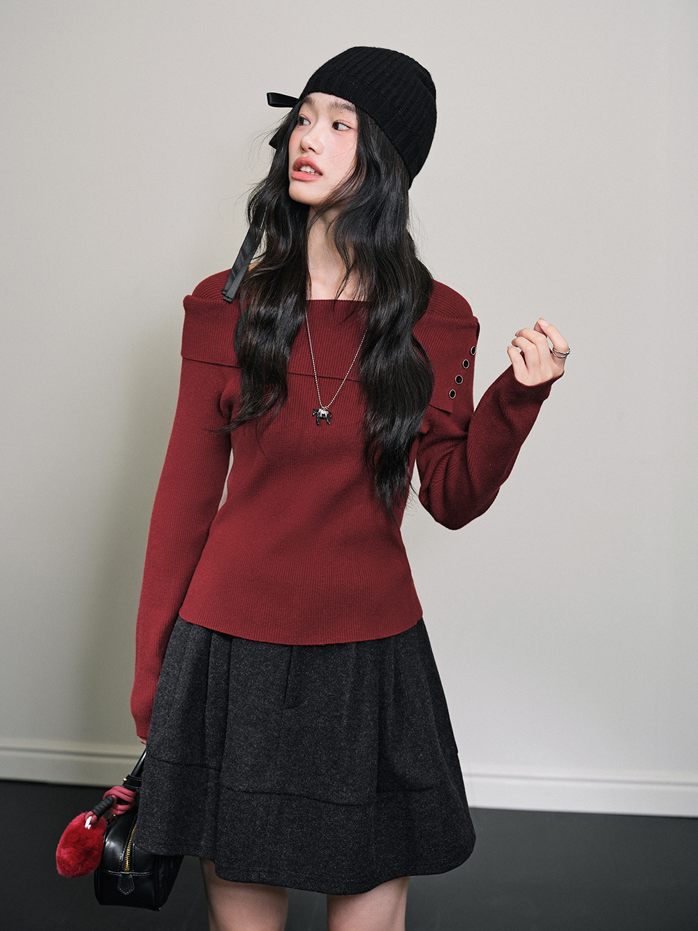 Long-Sleeve Knit Top