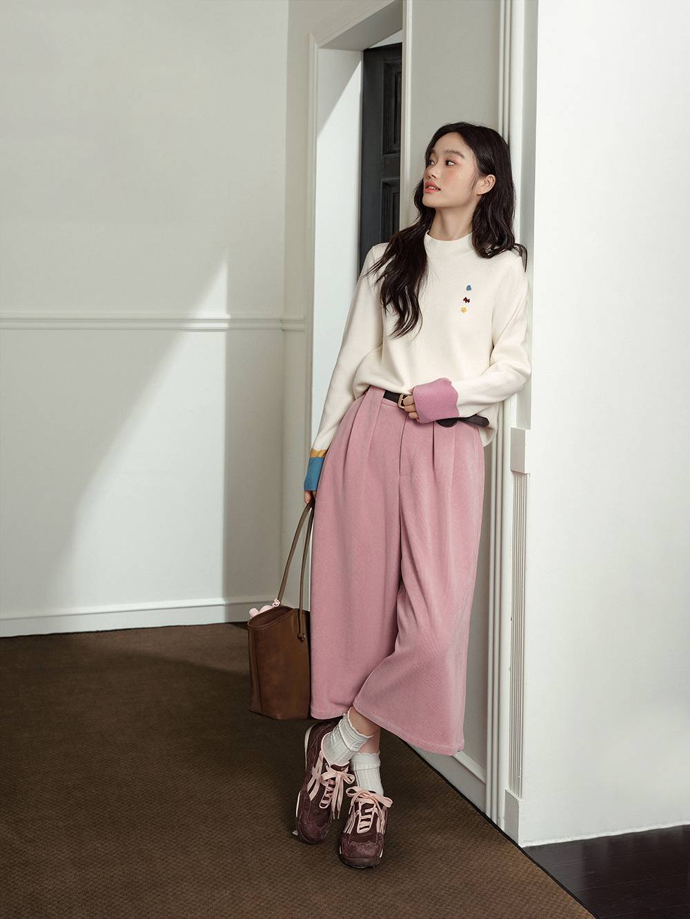 Cropped Wide Leg Pants