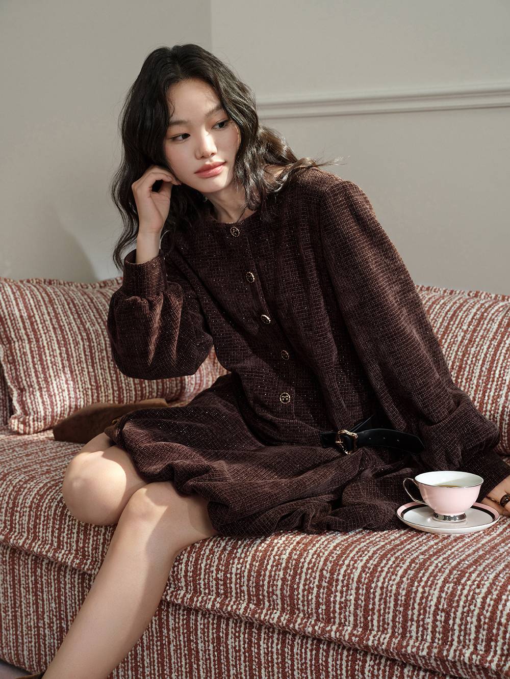 Tweed Bubble Hem Dress