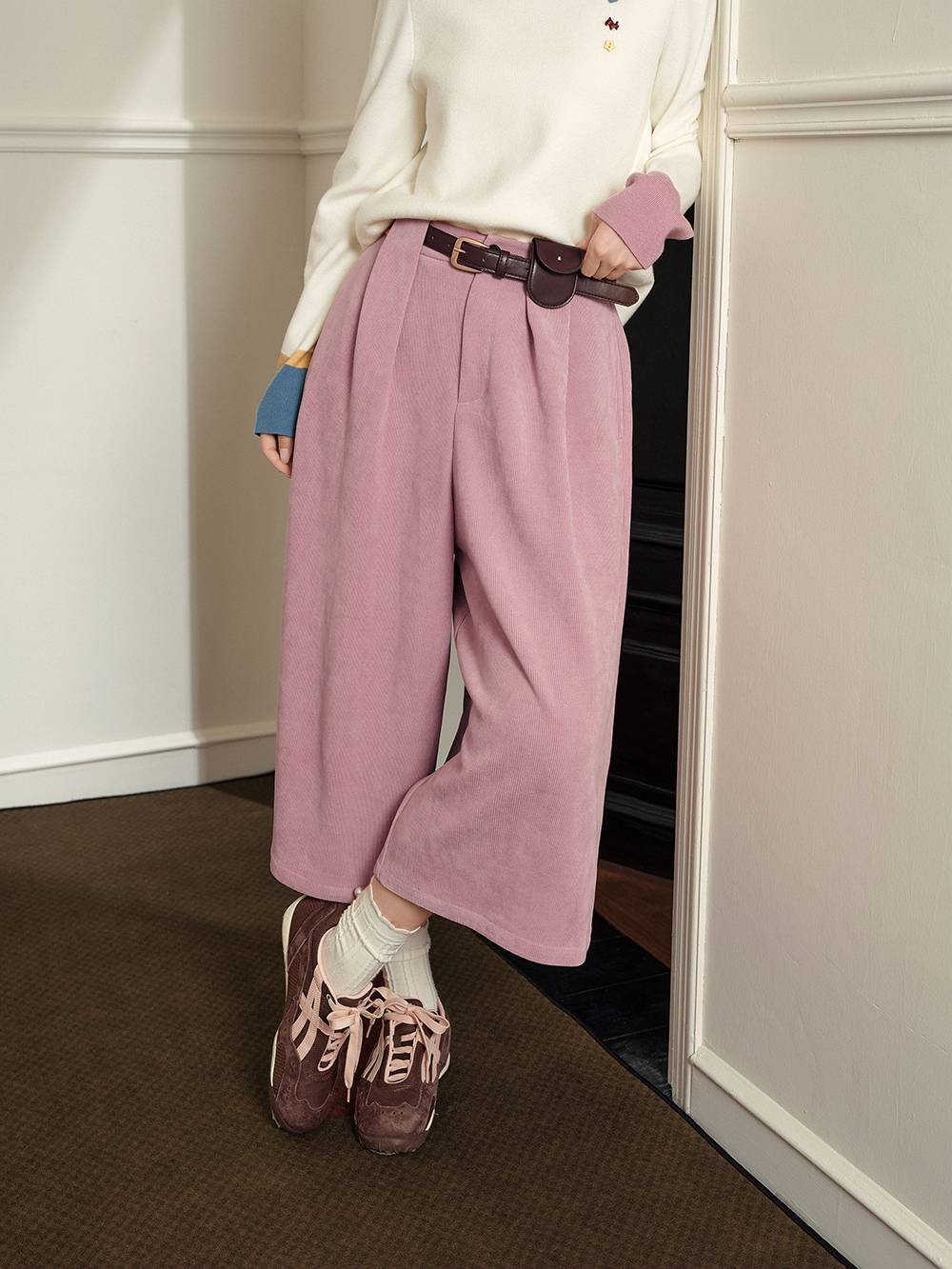 Cropped Wide Leg Pants