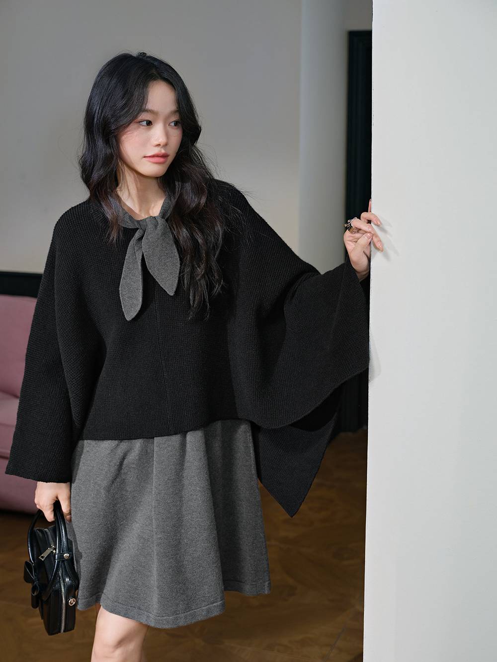 Cape Sweater and Dress