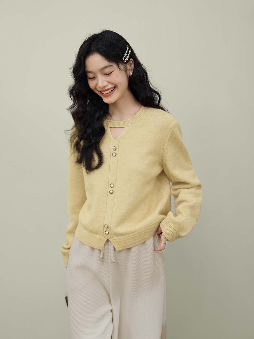 Front Cut Out Sweater