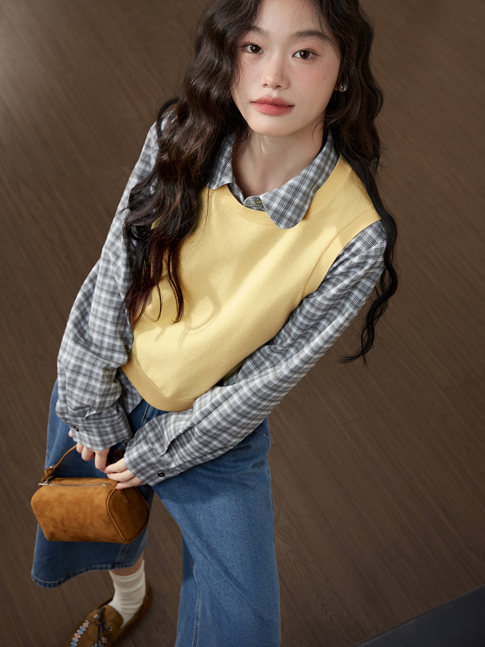 Cardigan Sweater and Knit Vest