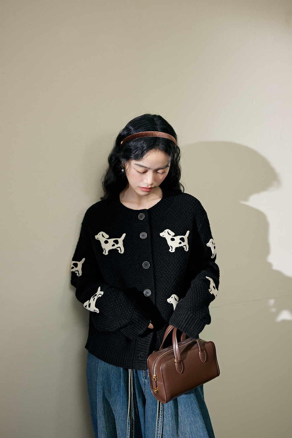 Puppy Cardigan Sweater