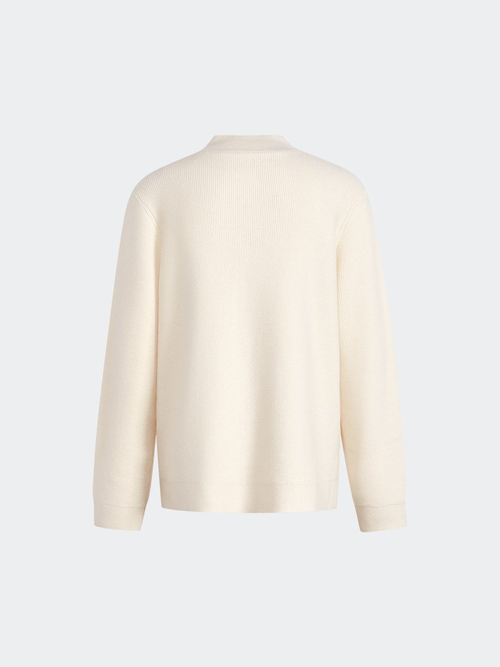 Longline Cardigan and Mock Neck Sweater