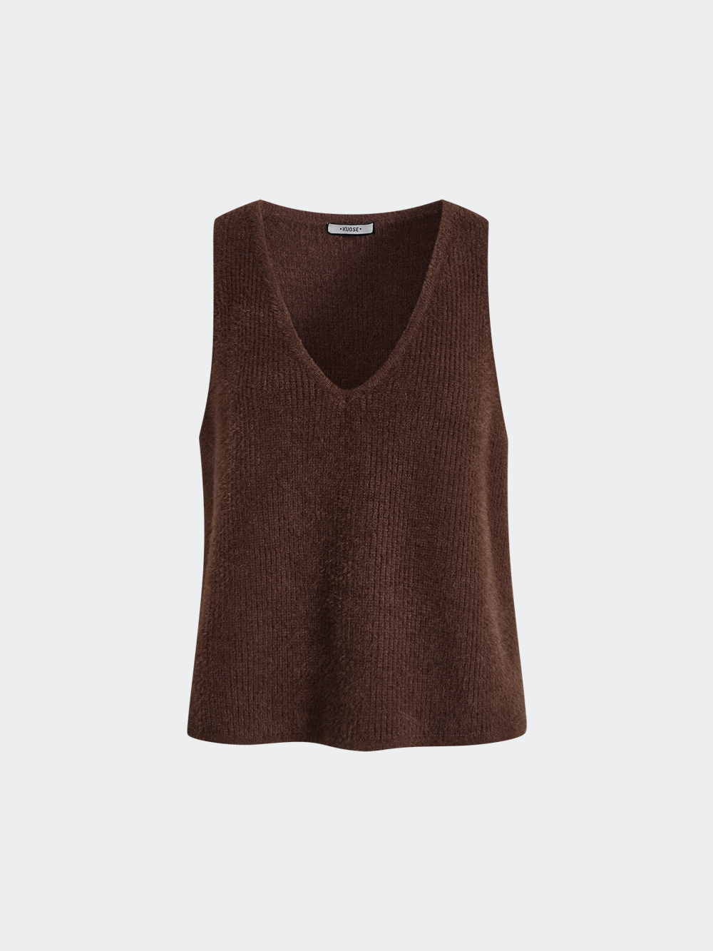 V-neck Fuzzy Vest