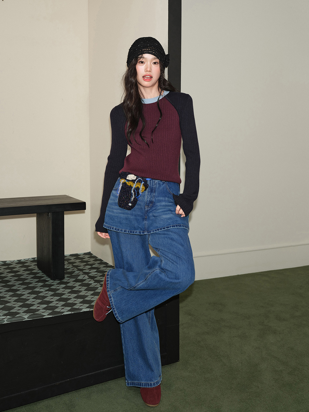 Long-Sleeve Knit Top