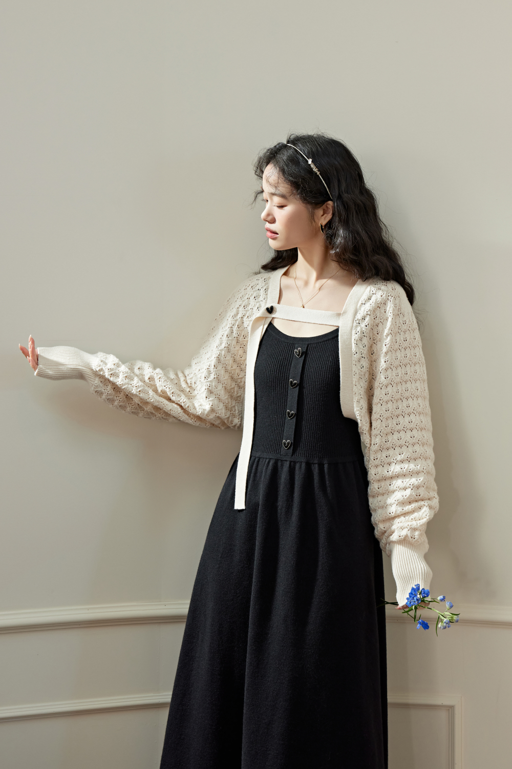 Cropped Cardigan and Dress