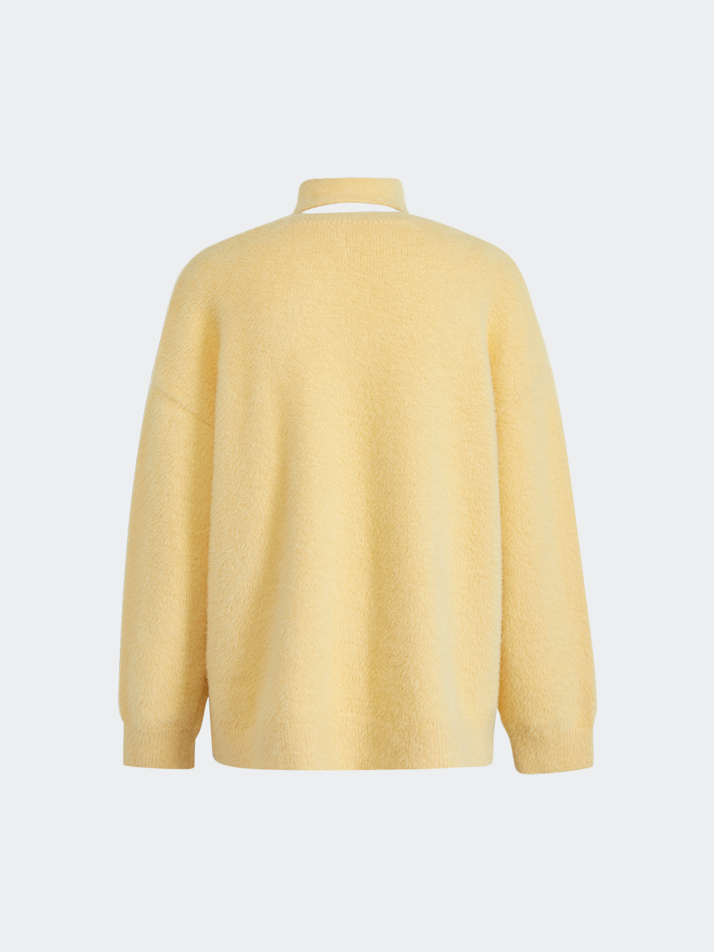 Neck Tie 3D Embroidered Sweater