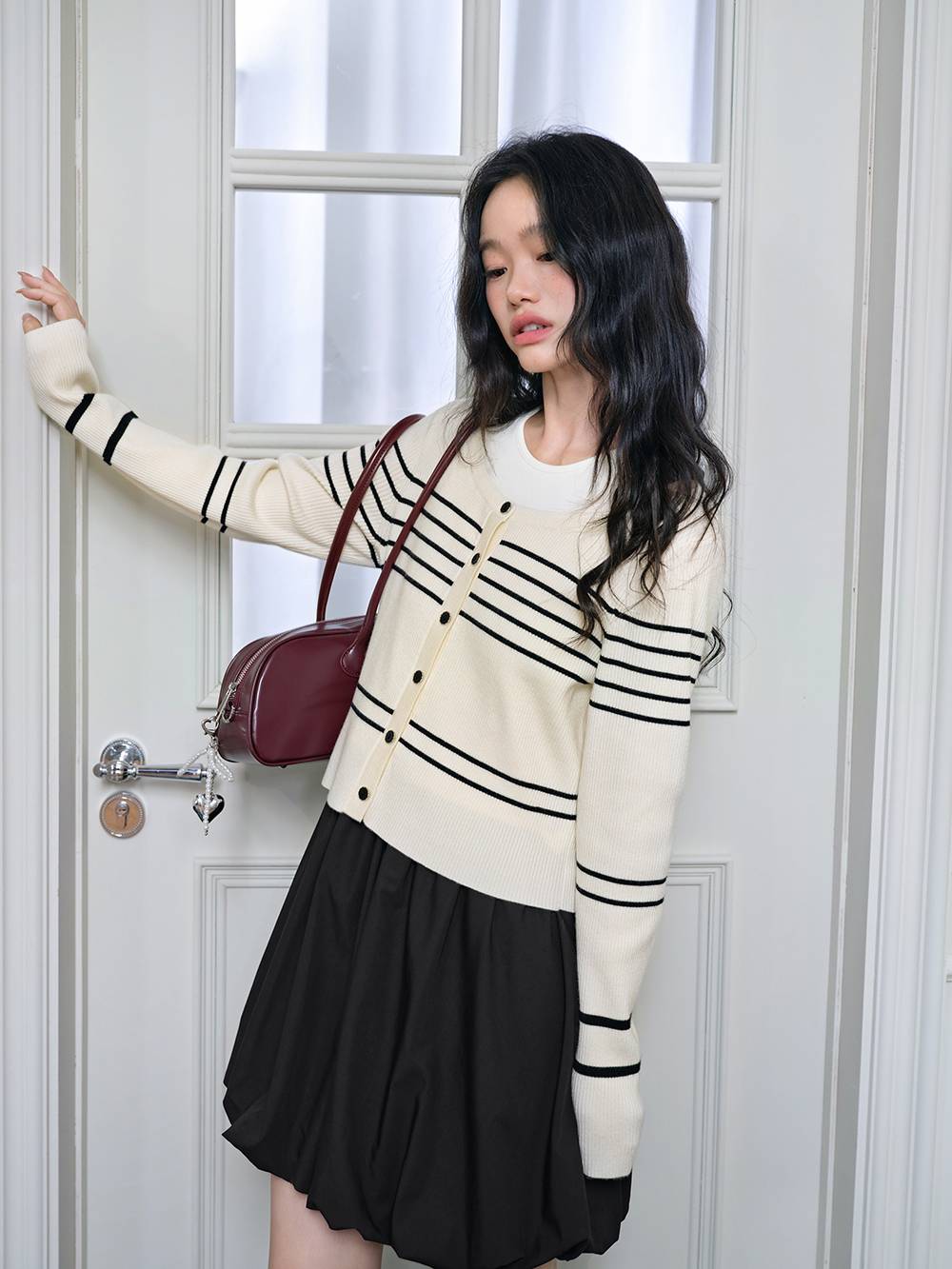 Striped Cardigan and Dress