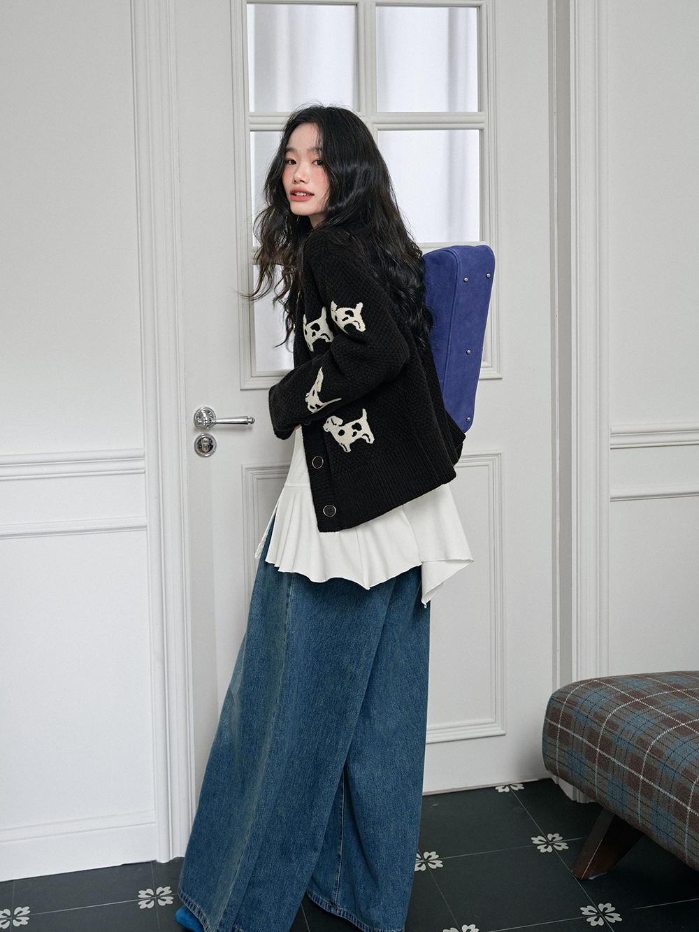 Puppy Cardigan Sweater