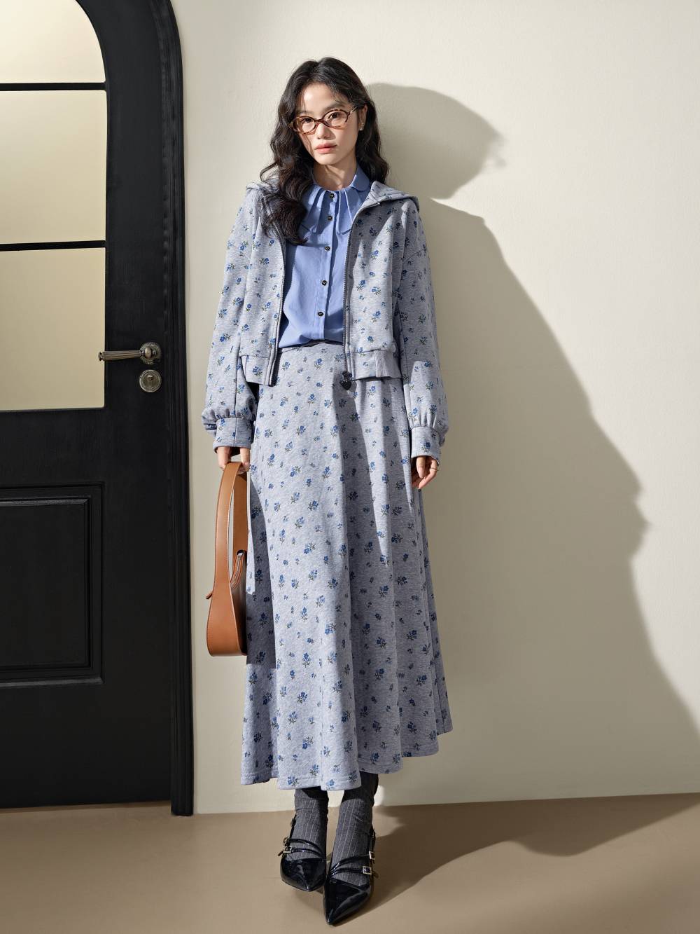 Floral Jacket and Skirt