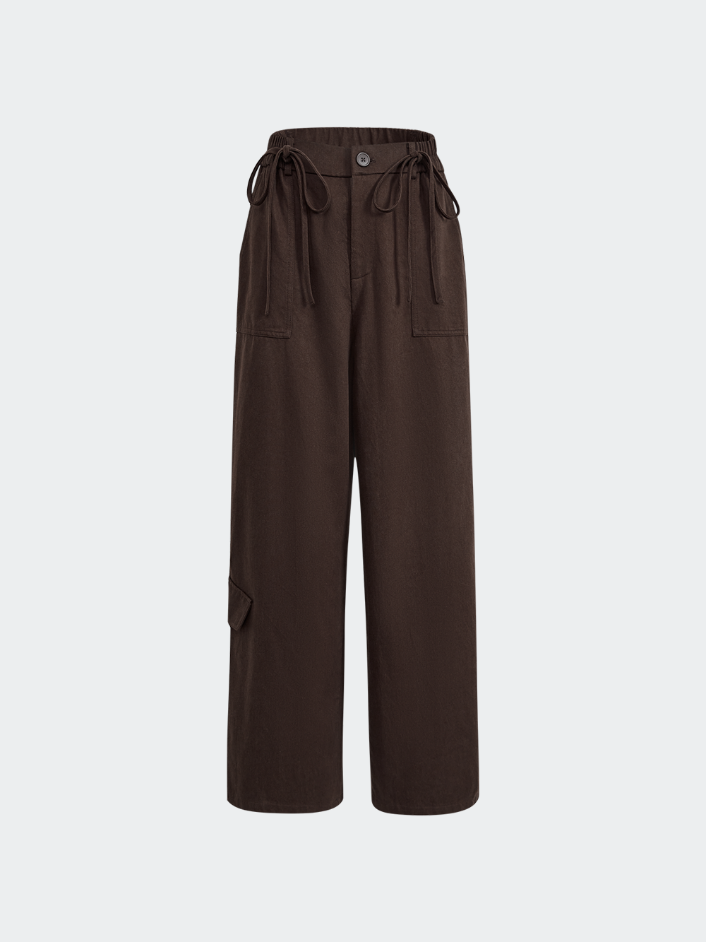 Ribbon Tie Straight Leg Pants