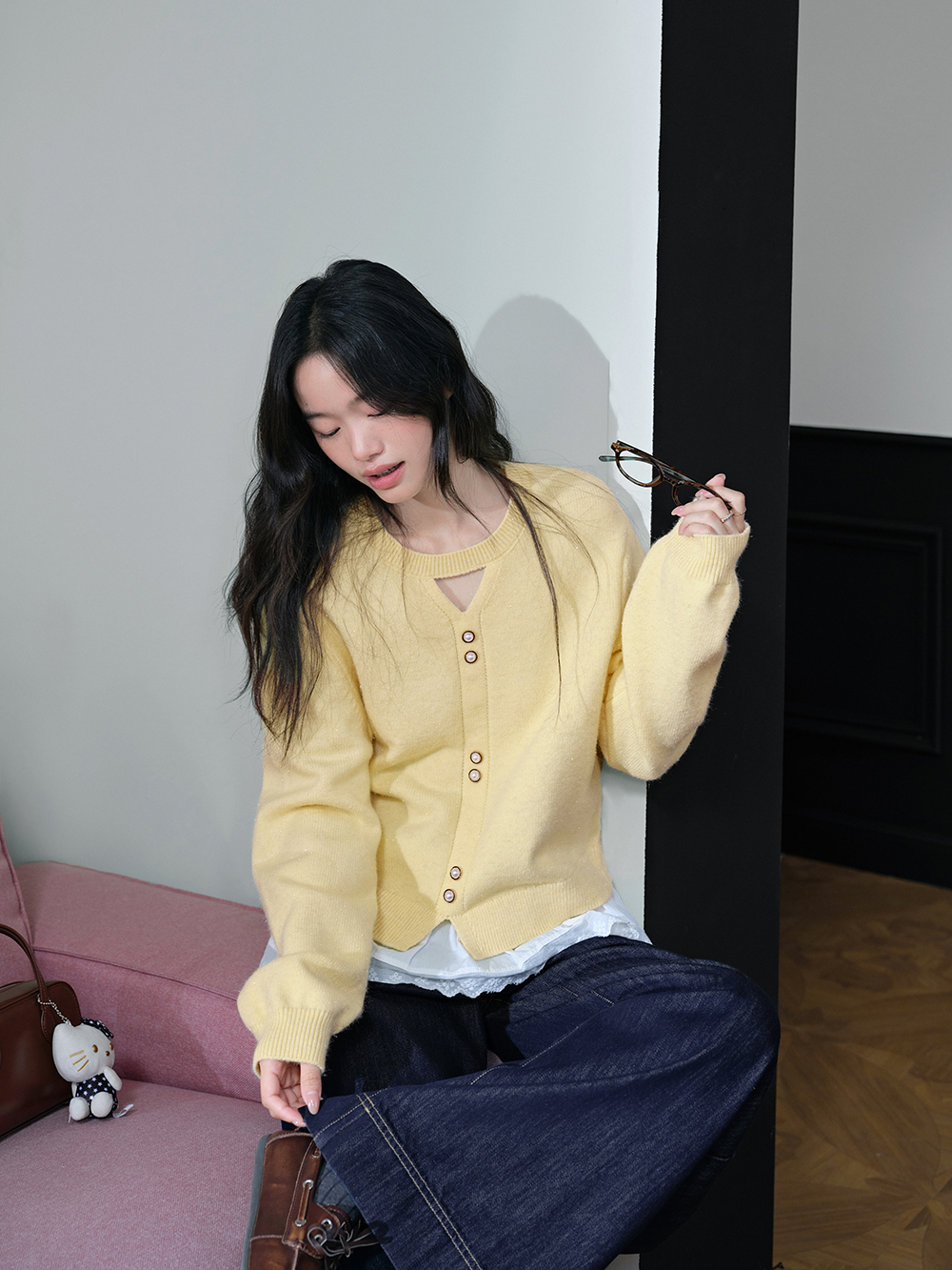 Front Cut Out Sweater