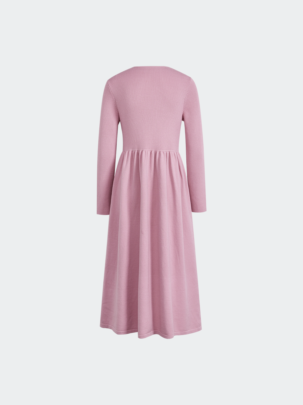 Ribbon Tie Neck Knit Dress