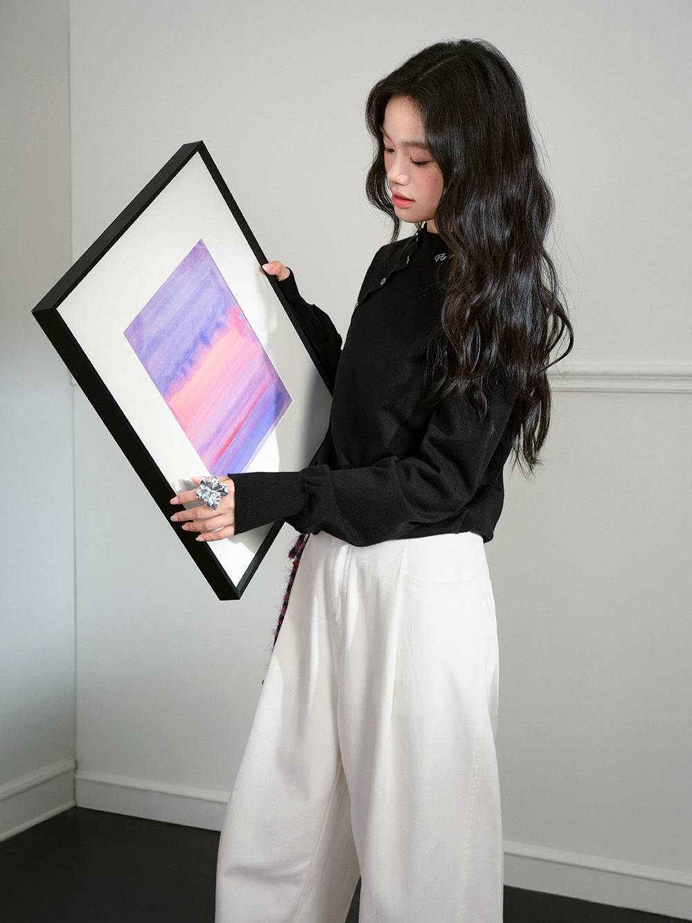 Mock Neck Long-Sleeve Top