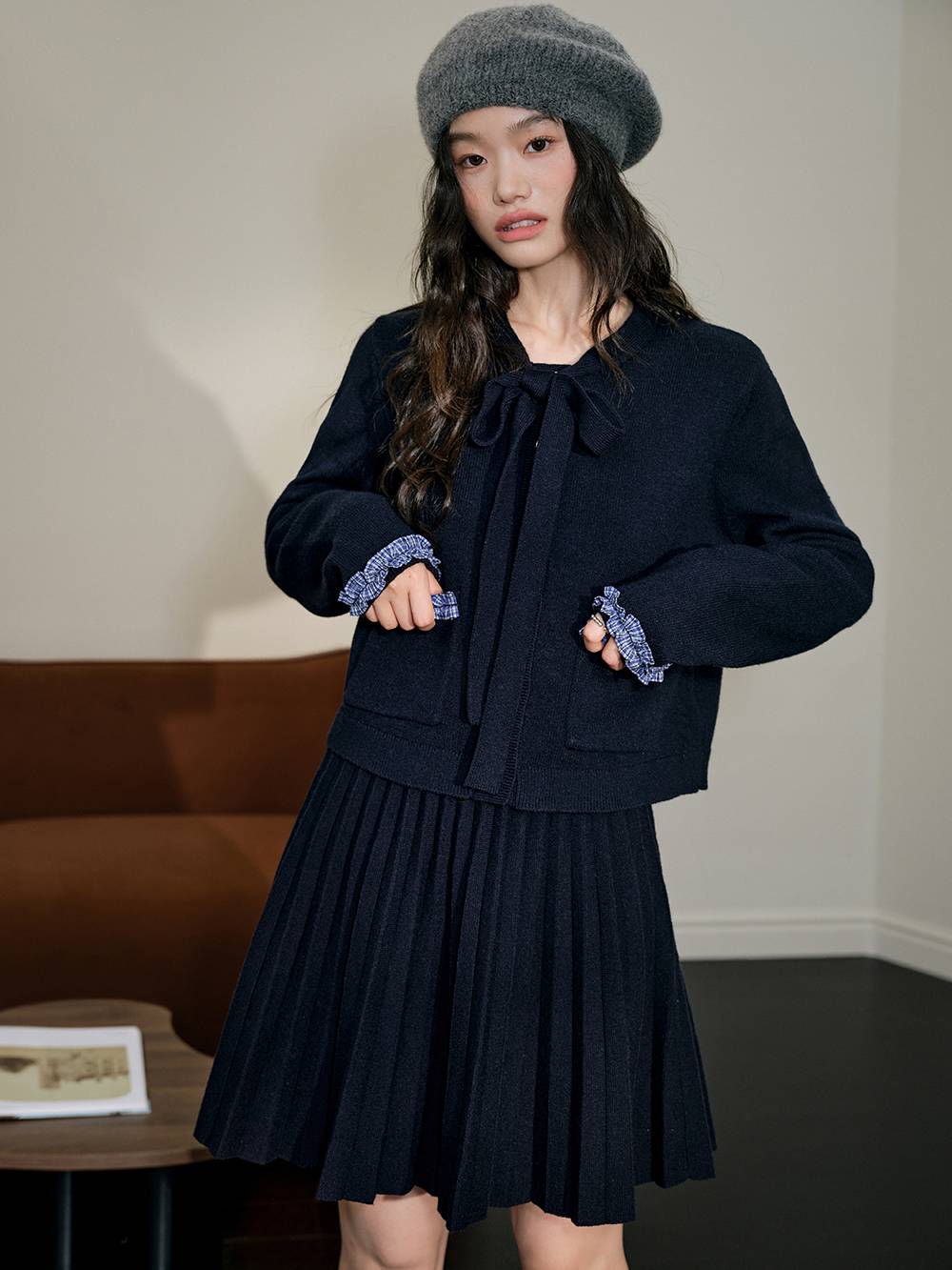 Knit Sweater and Mini Skirt