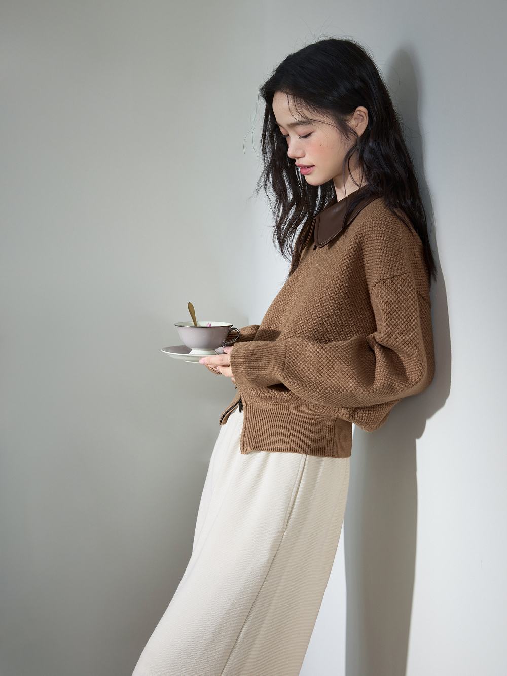 Double Zip Cardigan Sweater