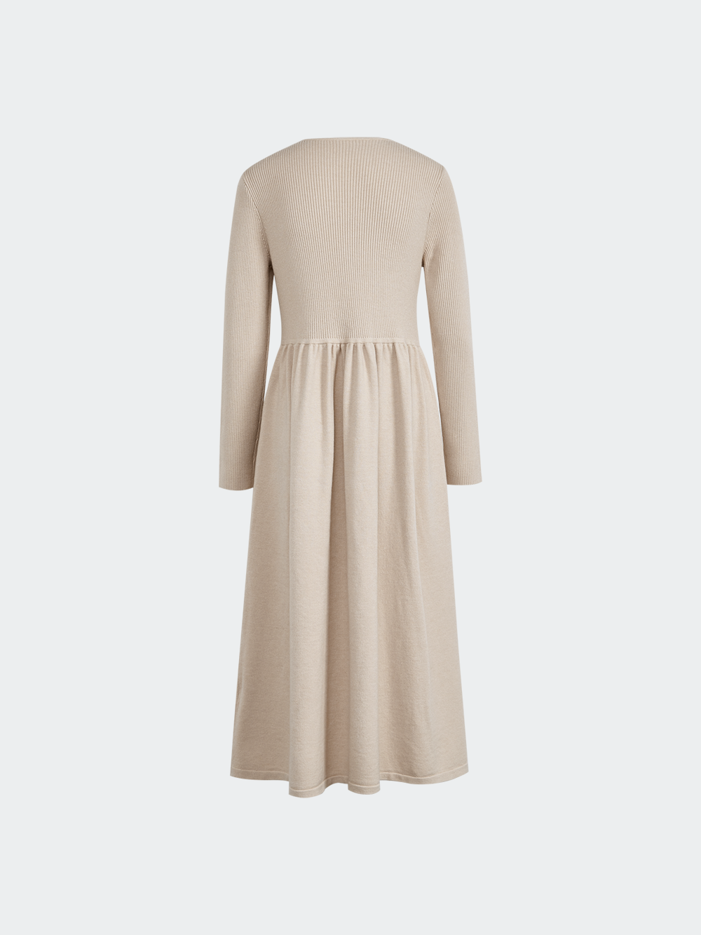 Ribbon Tie Neck Knit Dress