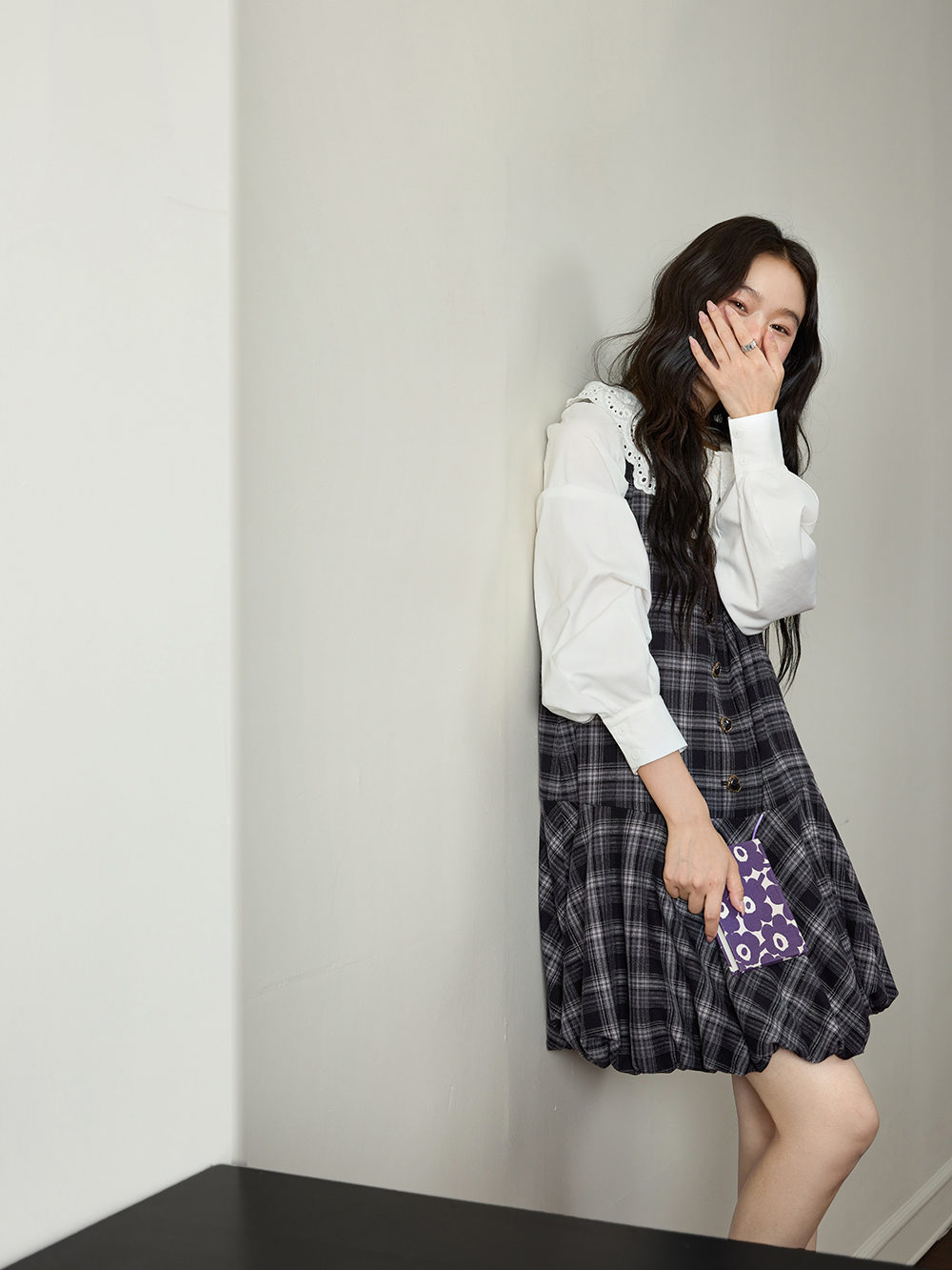 Plaid Bubble Hem Dress