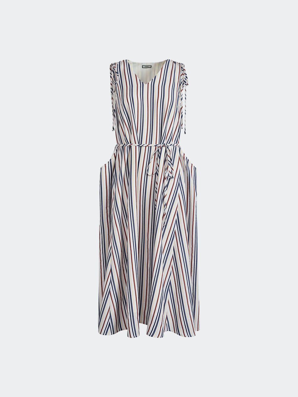 Belted Striped Dress