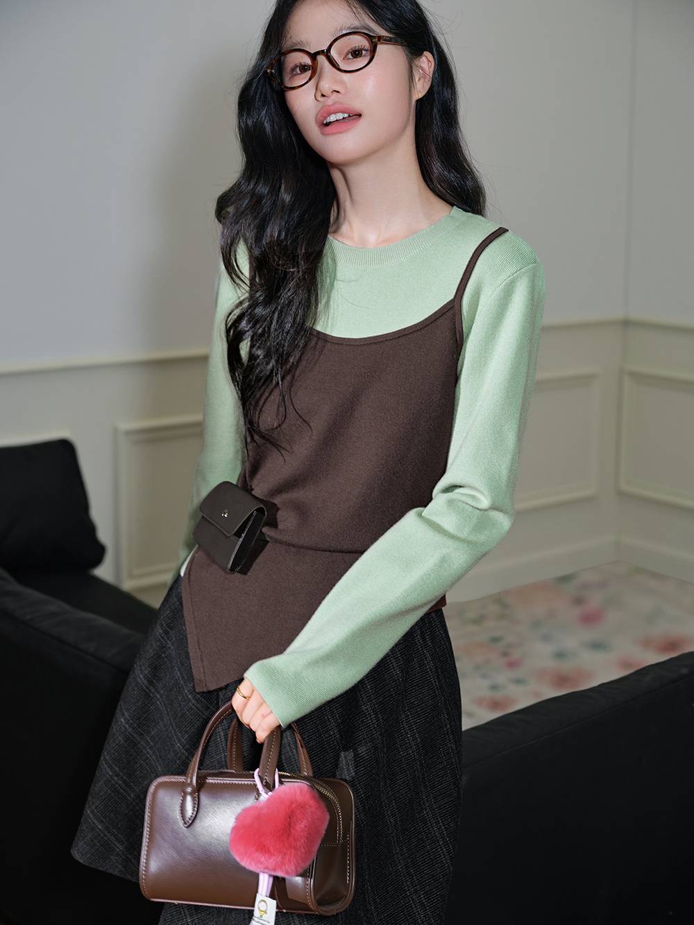 Layered Look Knit Top