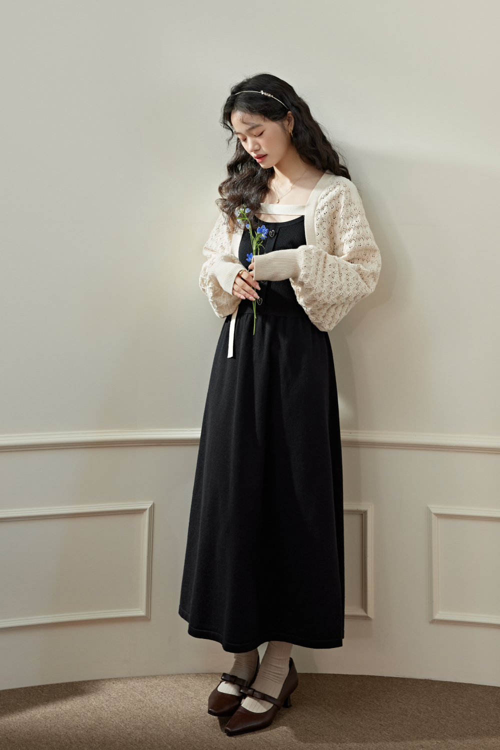 Cropped Cardigan and Dress