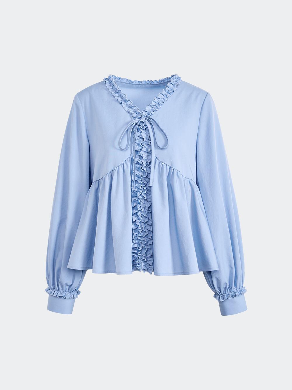Ruffle-trim Blouse