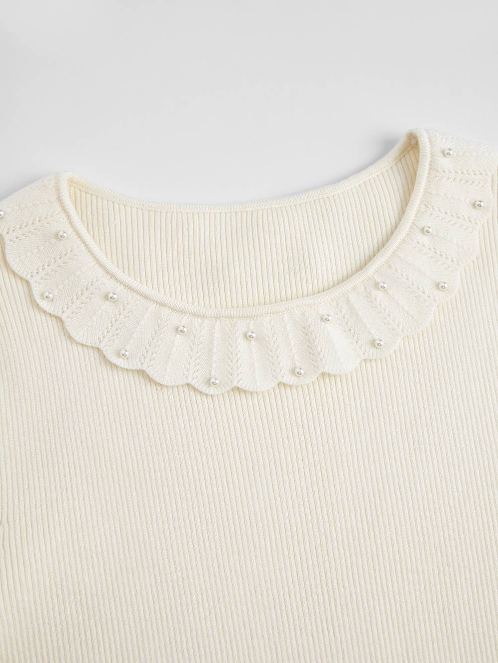 Pearl Embellished Knit Top