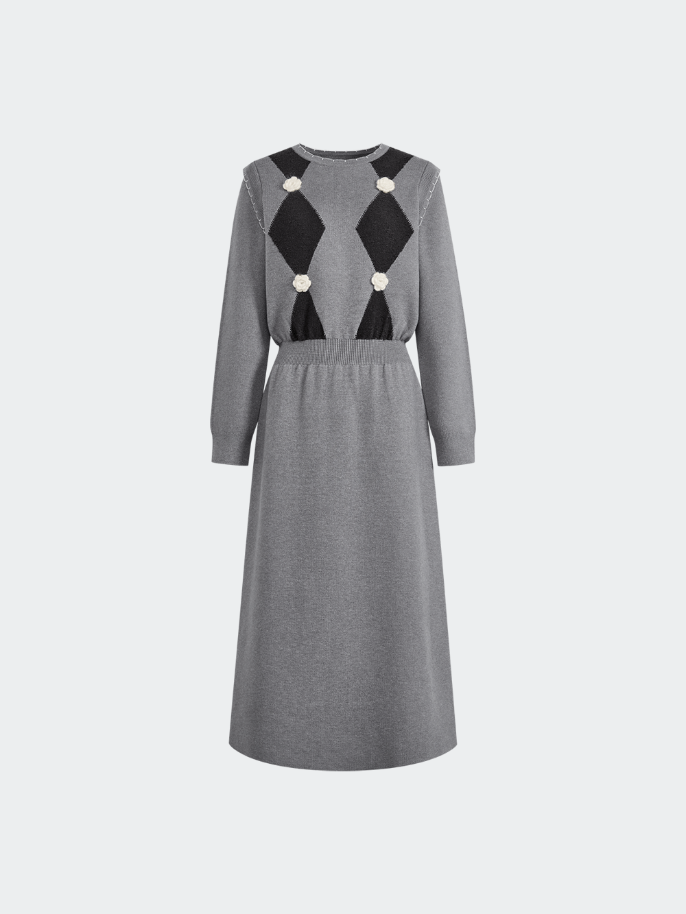Argyle Knit Dress