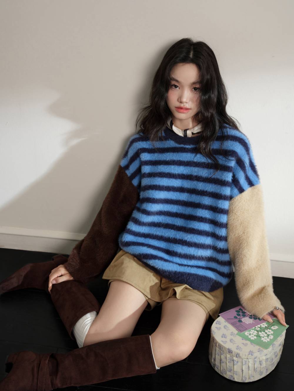 Fuzzy Striped Sweater