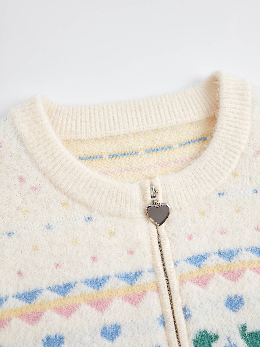 Fair Isle Zip Up Sweater and Skirt