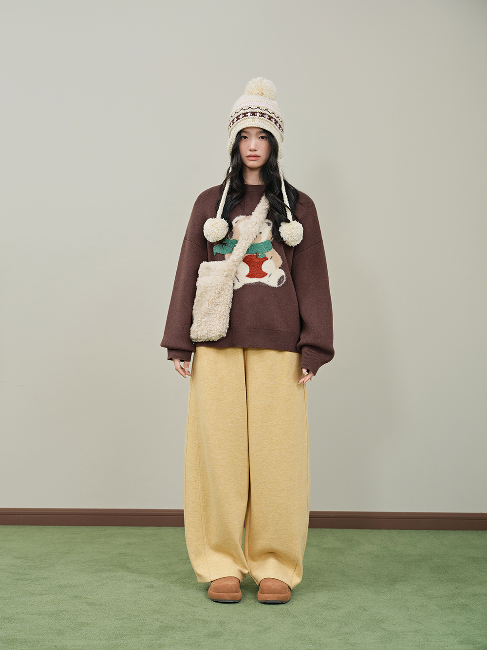 Bear Embroidered Sweater