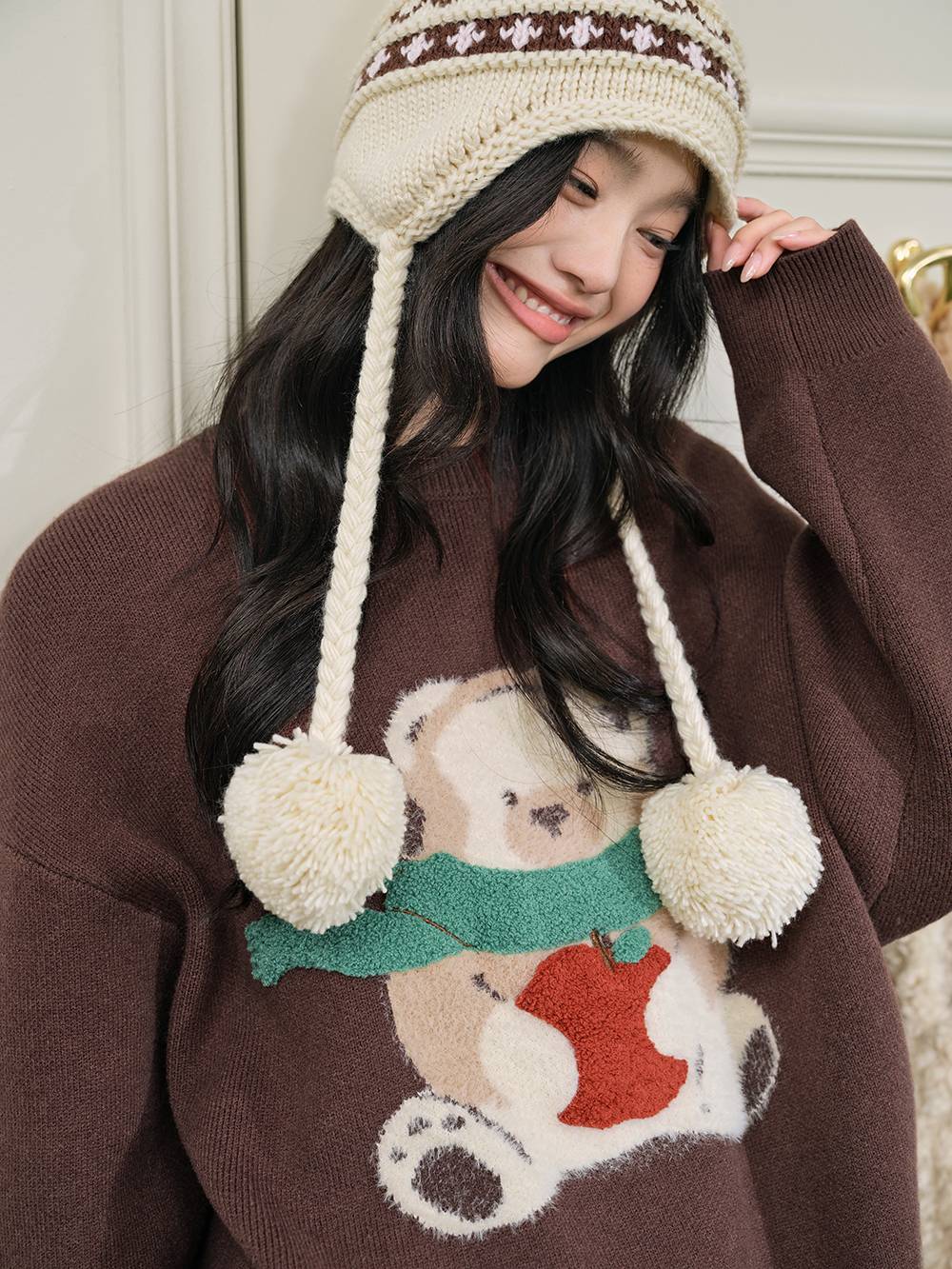 Bear Embroidered Sweater