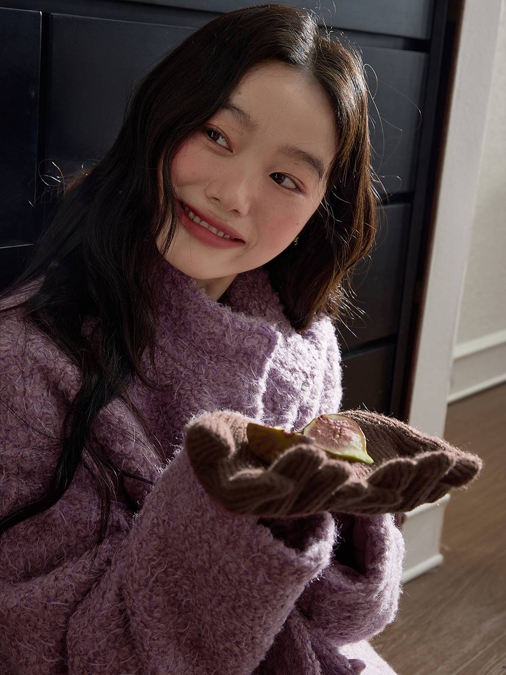 Purple Wool-Blend Jacket