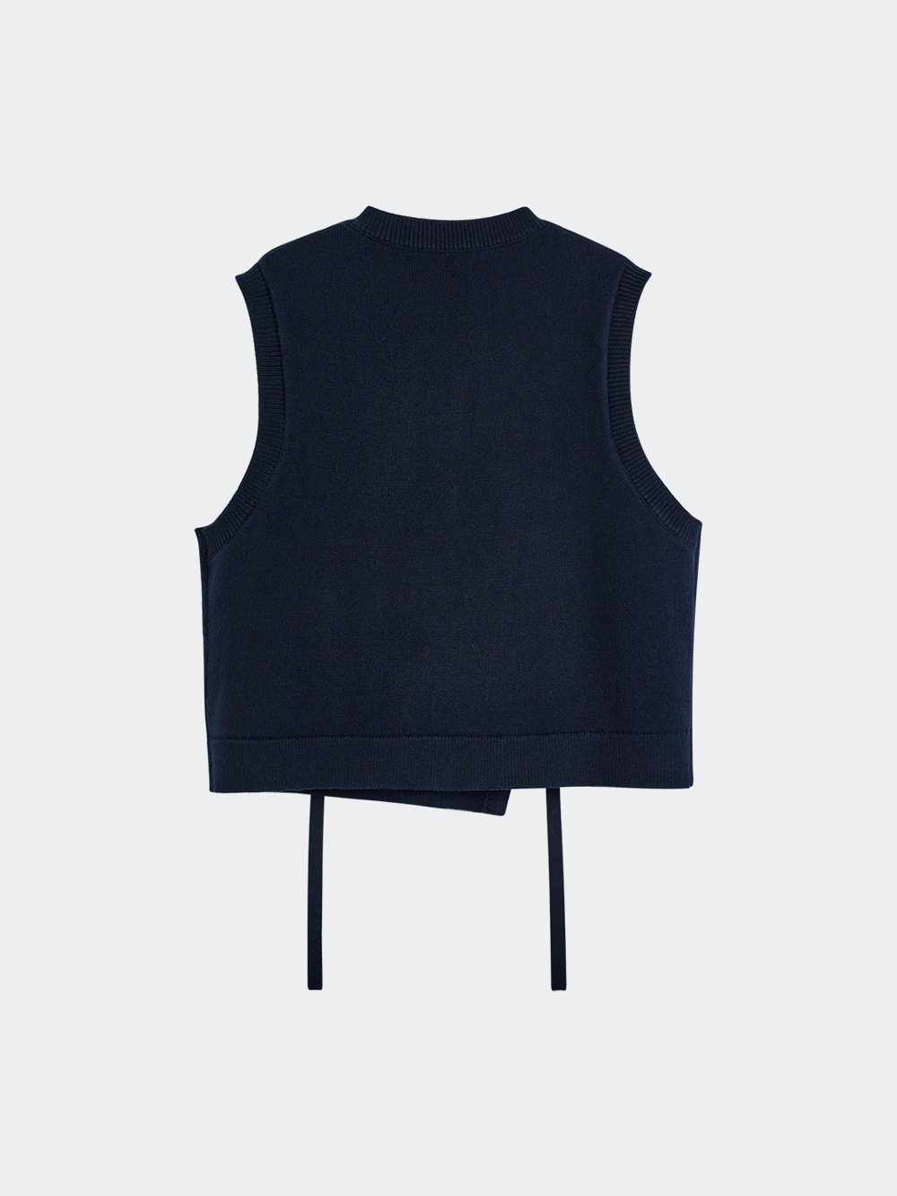 Vest and Striped Dress